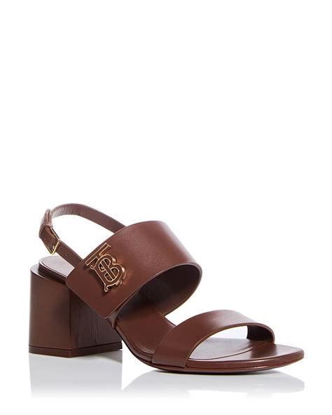 burberry women's virginia monogram slingback high heel sandals|Burberry Women's Virginia Monogram Leather Slingback Sandals.